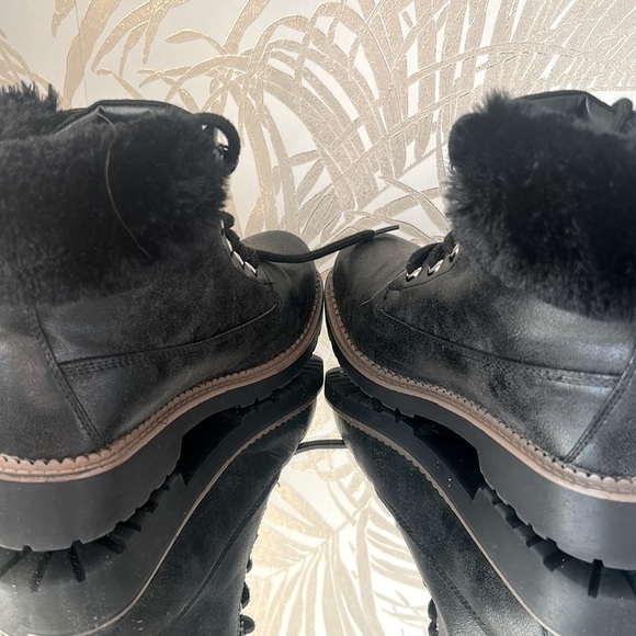 Esprit Womens Black Faux Fur Lined Lace Up Winter Boots 8.5 – Cozy Fall Style - Picture 5 of 7